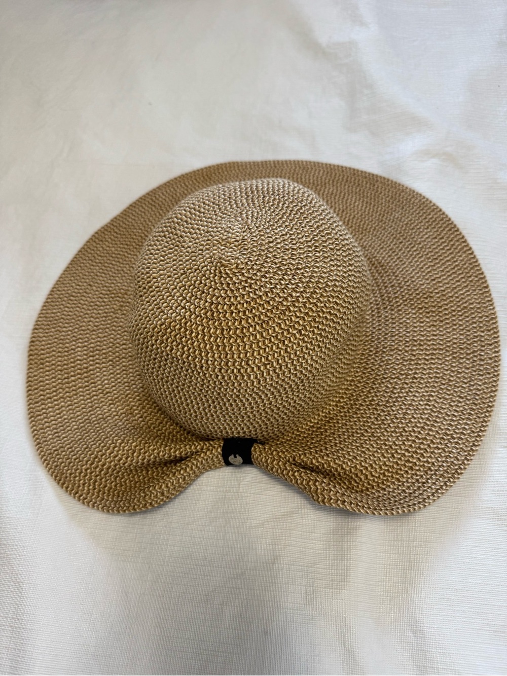 Renato Balestra Italian Wide-Brim Straw Sun Hat in Tan with Detail
